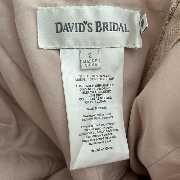 Davids Bridal strapless rose gold gown - Picture 2 of 6